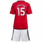 Günstige Fußballtrikots Manchester United Sabitzer 15 Kinder Heimtrikot 2023-24 Kurzarm